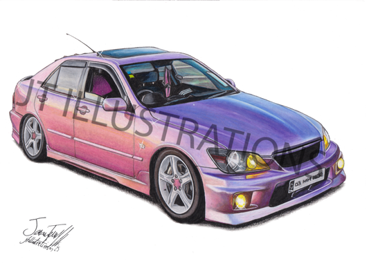 Pink Lexus IS200 print